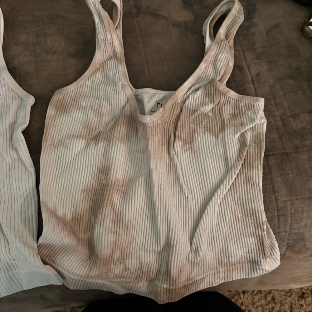 Rue21 Cream Ribbed Sleeveless Tank Top